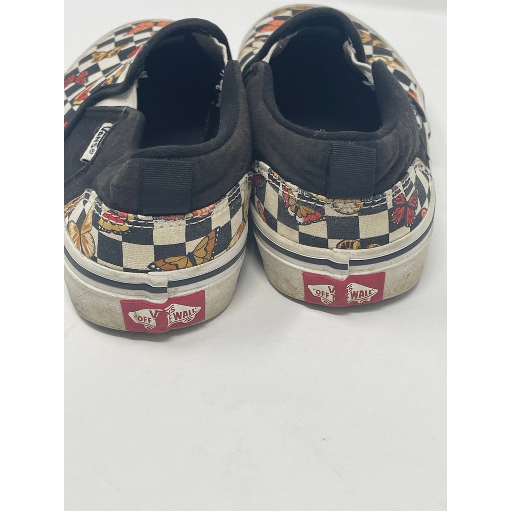 Vans Asher Butterfly Checkerboard Slip On Shoes Girls Size 4 / Womens 5.5 Skate - Picture 6 of 12